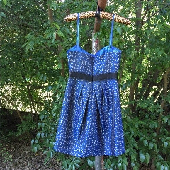 BCBGMAXAZRIA Dotted Print Strapless Party Dress - Picture 5 of 8